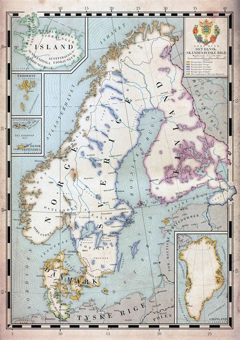 Old political map of Scandinavia | Baltic and Scandinavia | Europe ...