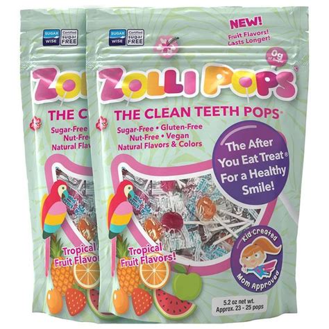 Zolli Pops Tropical Sugar Free Lollipops Candy Double - 5.2oz in 2021 | Sugar free lollipops ...