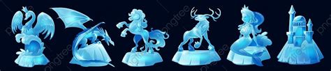 Ice Sculpture Vector Art PNG, Ice Sculptures Of Animals, Black, Queen, Or PNG Image For Free ...