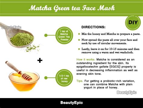 Green Tea Face Mask: Benefits + Top 12 DIY Recipes Face Mask For Blackheads, Acne Face Mask, Diy ...