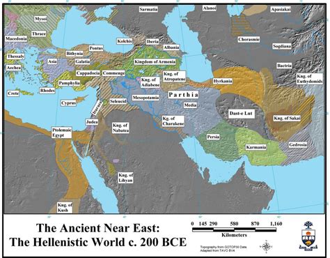 Map: Kingdoms and Regions of the Hellenistic Ancient Near East – Near East (mid000004 ...