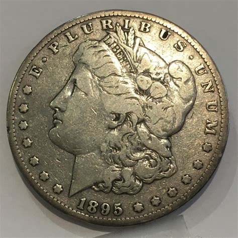 1895-S $1 Morgan Silver Dollar $1 Rare U.S. Silver Coin Fine/Very Fine ...