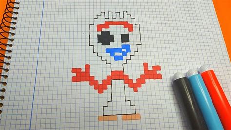 Como dibujar a forky de toy story 4 pixel art – Artofit