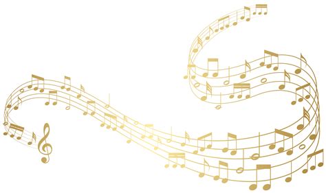 Gold Music Notes Clipart Image | Gallery Yopriceville - High-Quality ...