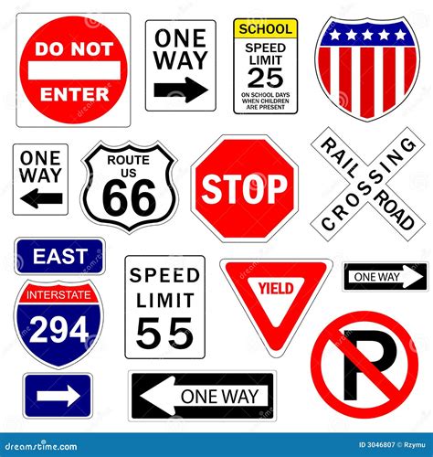 Road And Highway Signs Royalty Free Stock Photography - Image: 3046807