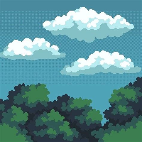 Simple landscape | Pixel art landscape, Pixel art tutorial, Pixel art ...