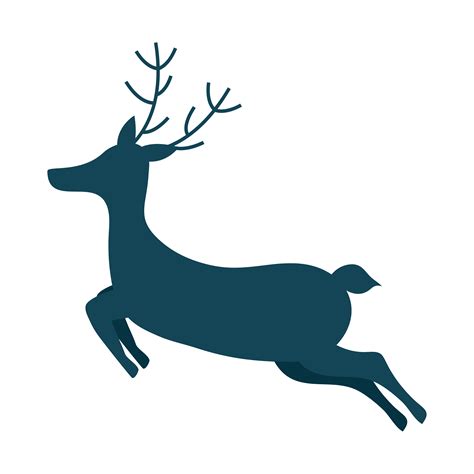 silhouette jumping deer 6101712 Vector Art at Vecteezy