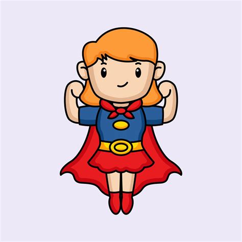 Super girl mascot 5011919 Vector Art at Vecteezy