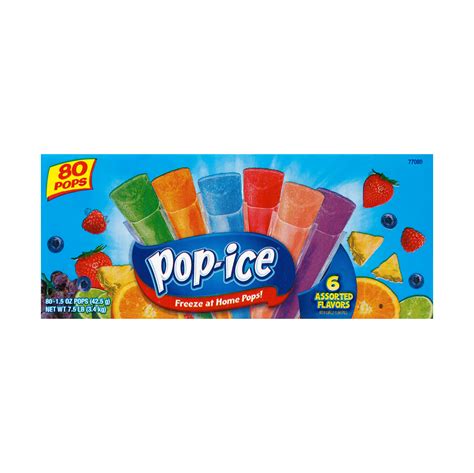 Pop Ice Assorted Flavors Freezer Pops - Shop Bars & pops at H-E-B