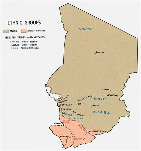 Chad Ethnic Groups Map