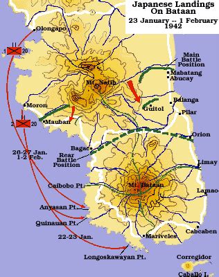 Battle Of Bataan Map