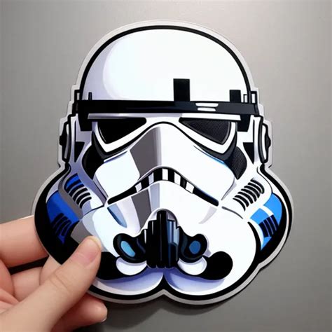 hires wallpaper: A sticker of a stormtrooper, graffiti art