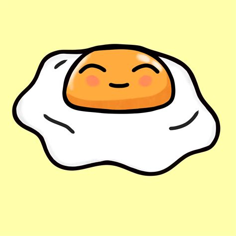 Cute Egg Drawing Digital Art Lock screen Kawaii | Drawings, Kawaii art ...