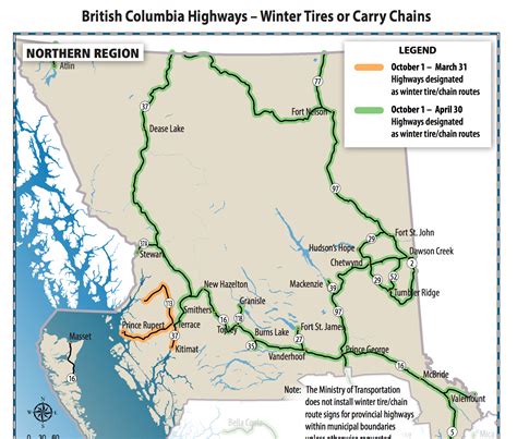 Winter Tires Required On BC Highways; $121 Fine If Drivers Ignore