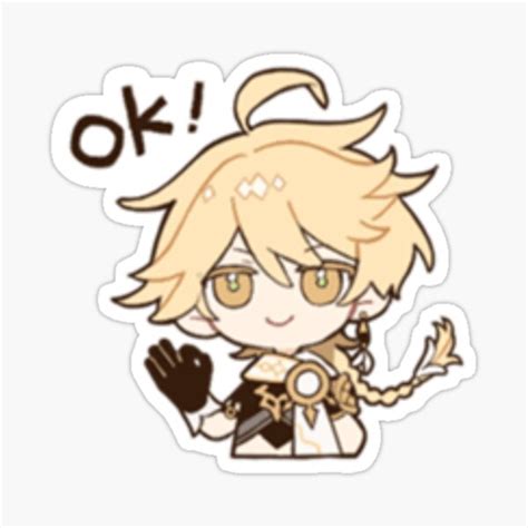 "Aether Genshin Impact Chibi" Sticker for Sale by milkqtea | Redbubble