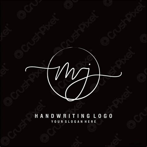 MJ Initial handwriting logo design - stock vector | Crushpixel