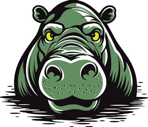 Modern Black Hippo Logo Hippo Emblem for Your Brand 34063219 Vector Art ...