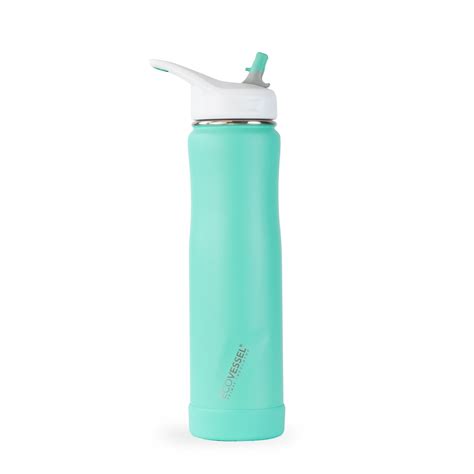 Insulated Straw Water Bottle - Reusable Stainless Steel Bottle with Straw Top – EcoVessel