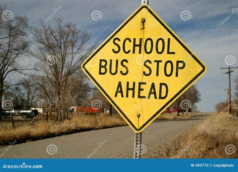 School Bus Stop Sign Stock Photos - Image: 493773