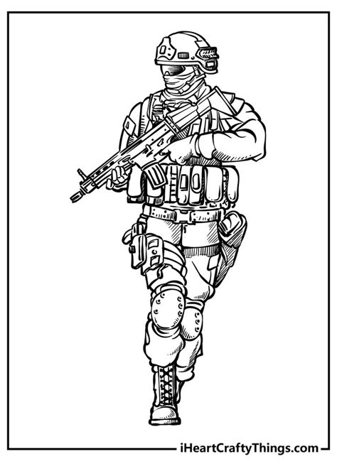 Army Coloring Pages in 2023 | Army drawing, Soldier drawing, Army