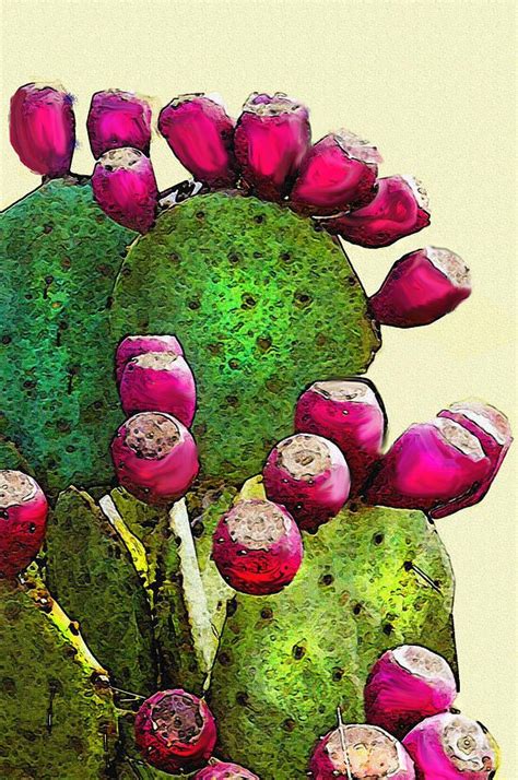 Prickly Pear Cactus ~ Jane Schnetlage Cactus Flowers, Cactus Art, Cacti And Succulents, Cactus ...