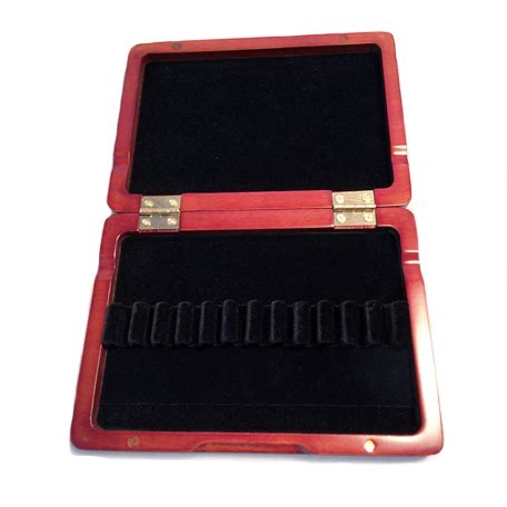 Wooden Oboe Reed Case (Red) - 12 Ribbon - Golden Bamboo Services