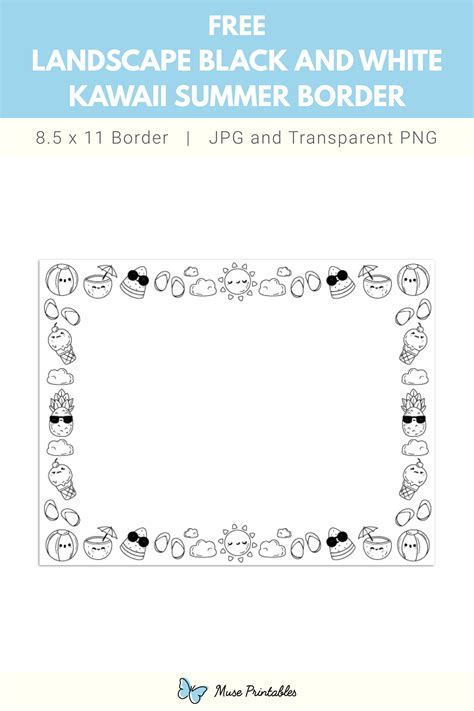 White Border Line Png, Printable Border, Page Borders, Microsoft Word, Letter Size, Free ...