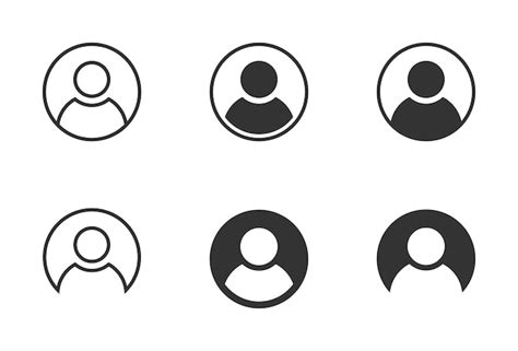 Premium Vector | Person icon set Profile flat symbol People icon User ...