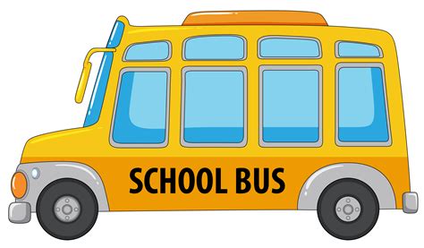 School Bus White Background