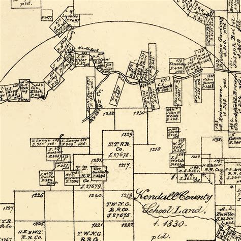 Vintage Map of Kerr County, Texas 1879 by Ted's Vintage Art