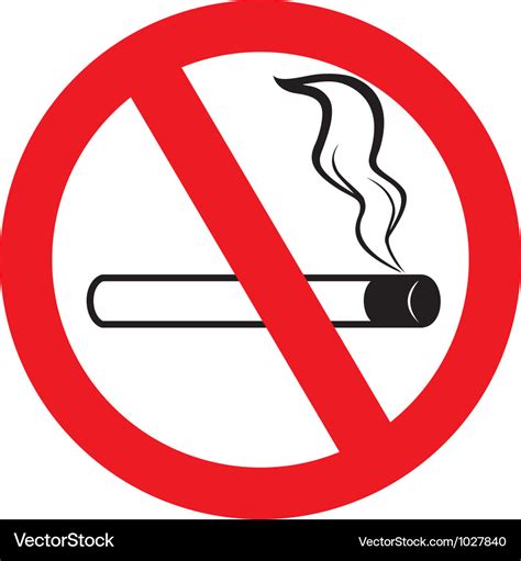 No smoking sign Royalty Free Vector Image - VectorStock