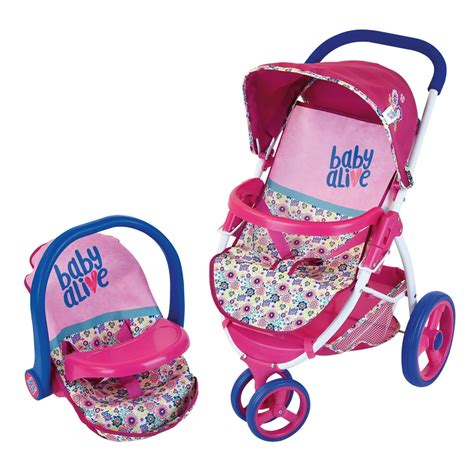 Baby Alive Pretend Play Baby Doll Travel System with Stroller & Car Seat - Walmart.com - Walmart.com