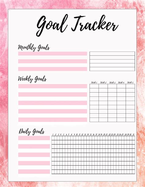 Malena Haas: FREEBIE Friday Goal Tracker Printable Download