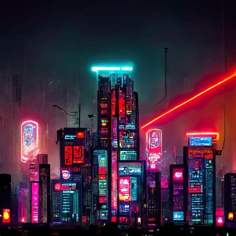 Premium Photo | Cyberpunk Neon Lights City Futuristic Concept