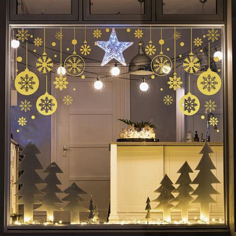 Christmas Window Decals, Winter Decals Commerce Window Display ...