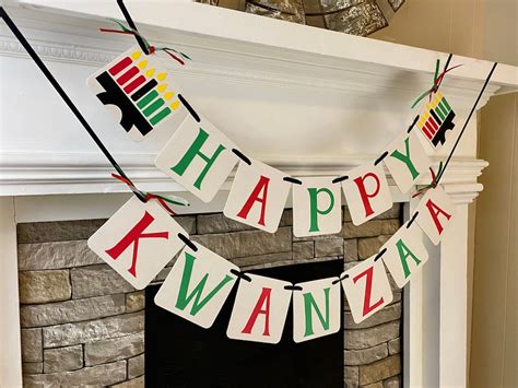 Kwanzaa Decorations Happy Kwanzaa Banner Kinara Decorations - Etsy