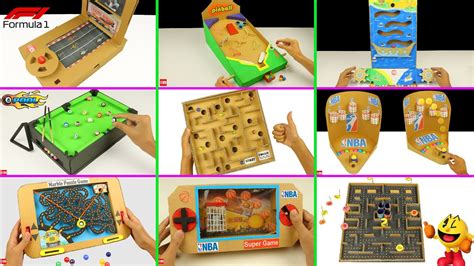 10 Amazing Cardboard Games Compilation - YouTube