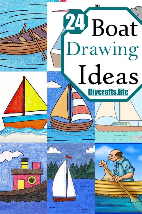 24 Boat Drawing Ideas - How To Draw Boat - DIY Crafts