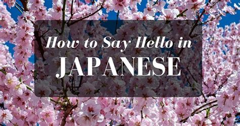 How to Say Hello in Japanese? - Easy Travel 4U