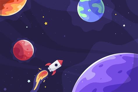 Free Vector | Cartoon galaxy background