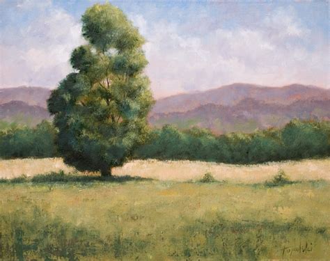 Yet Another Tree in a Field - Oil Painting - Fine Arts Gallery ...