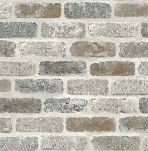 Backsplash Free 2-day shipping. Buy NextWall Washed Faux Brick NW30500 Peel & Stick Wallpaper ...