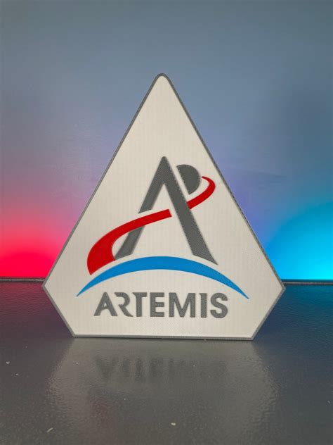 3D Printed NASA Artemis Program Mission Logo Display for Desk or Wall - Etsy