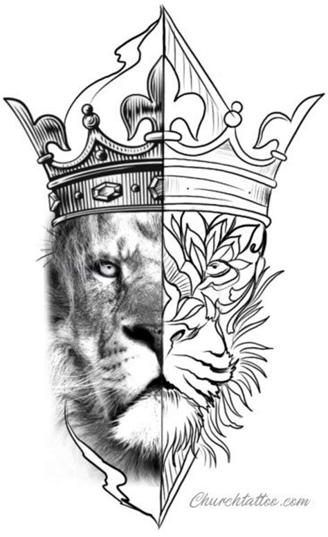 Lion King Crown Tattoos