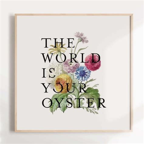 The World is Your Oyster Art - Etsy