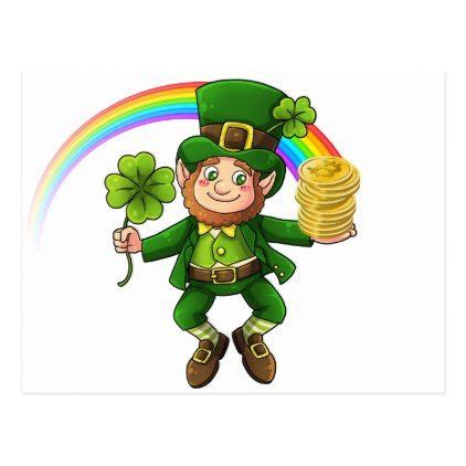 Lucky Bitcoin Rainbow Leprechaun Postcard - holiday card diy ...