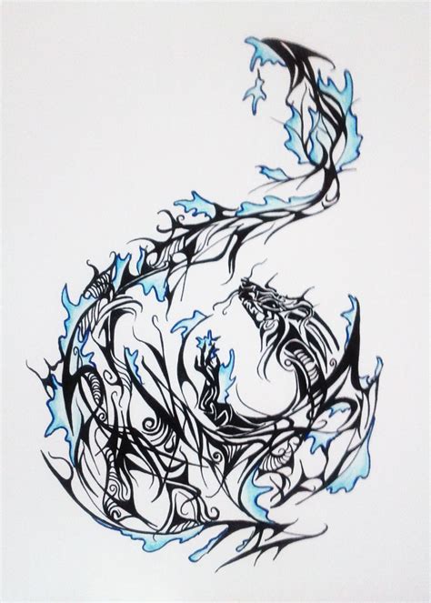 Dragon water tattoo design by MelodicInterval on DeviantArt