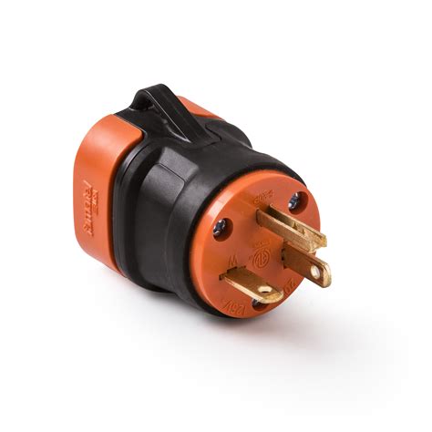 20-15 Amp 125V 3 Prong Heavy-Duty Grounding Plug (Rubber Grip) - EasyLife Tech by FAMATEL