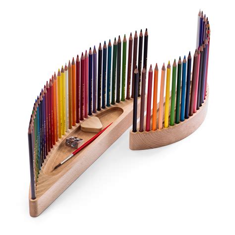 Colored Pencil Holder, Wood Pencil Holder, Wooden Pen Holder, Pencil Boxes, Colored Pencils, Art ...