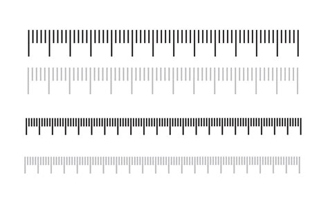 Measuring scale, 10 centimeters, cm chart, different markup for rulers. Vector illustration in ...